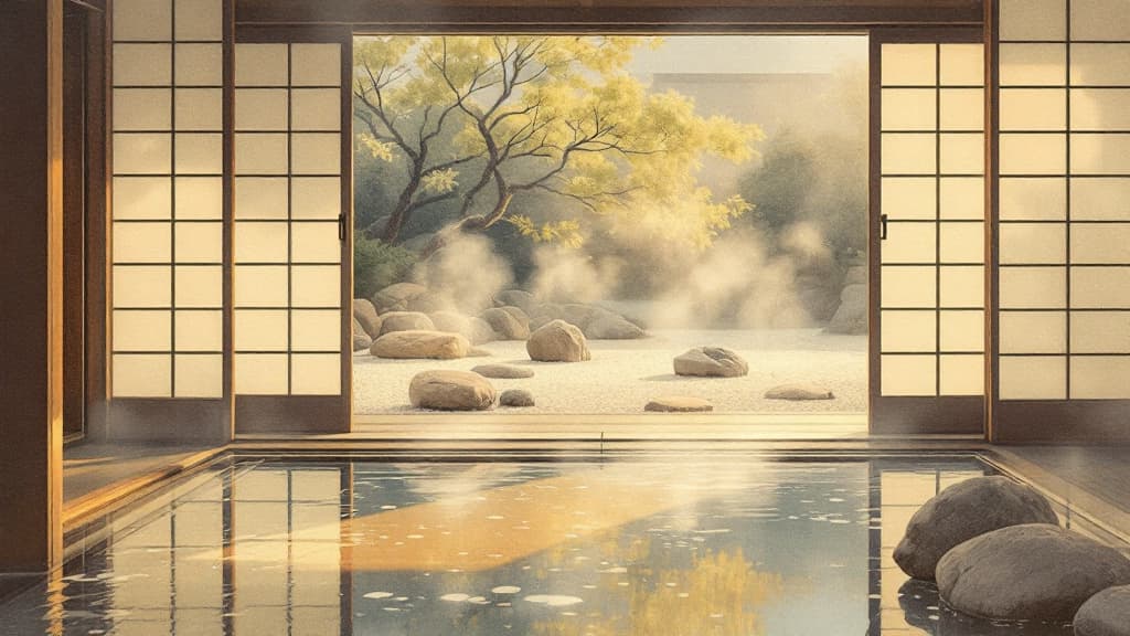 Gondo Onsen Terme Dome hot spring in Nagano, Nagano